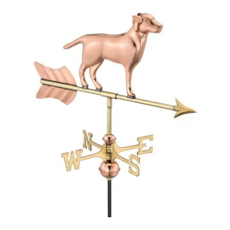 Good Directions Good Directions Labrador Retriever Garden Weathervane, Polished Copper w/Garden Pole 810PG